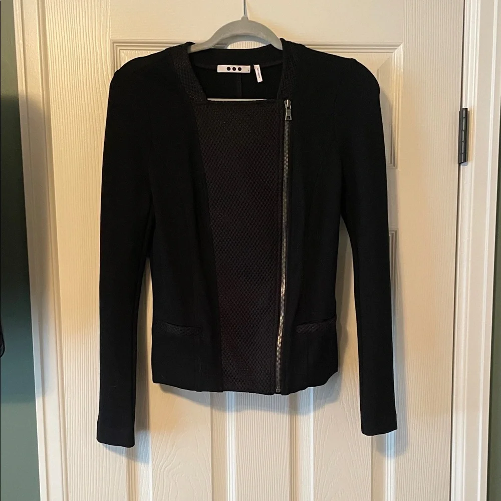Three Dots Black Bomber Jacket
